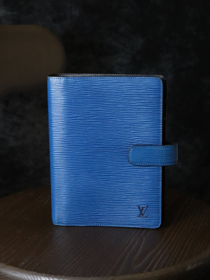 LOUIS VUITTON ルイ・ヴィトン アジェンダMM R20045 手帳カバー エピレザー ブルー
