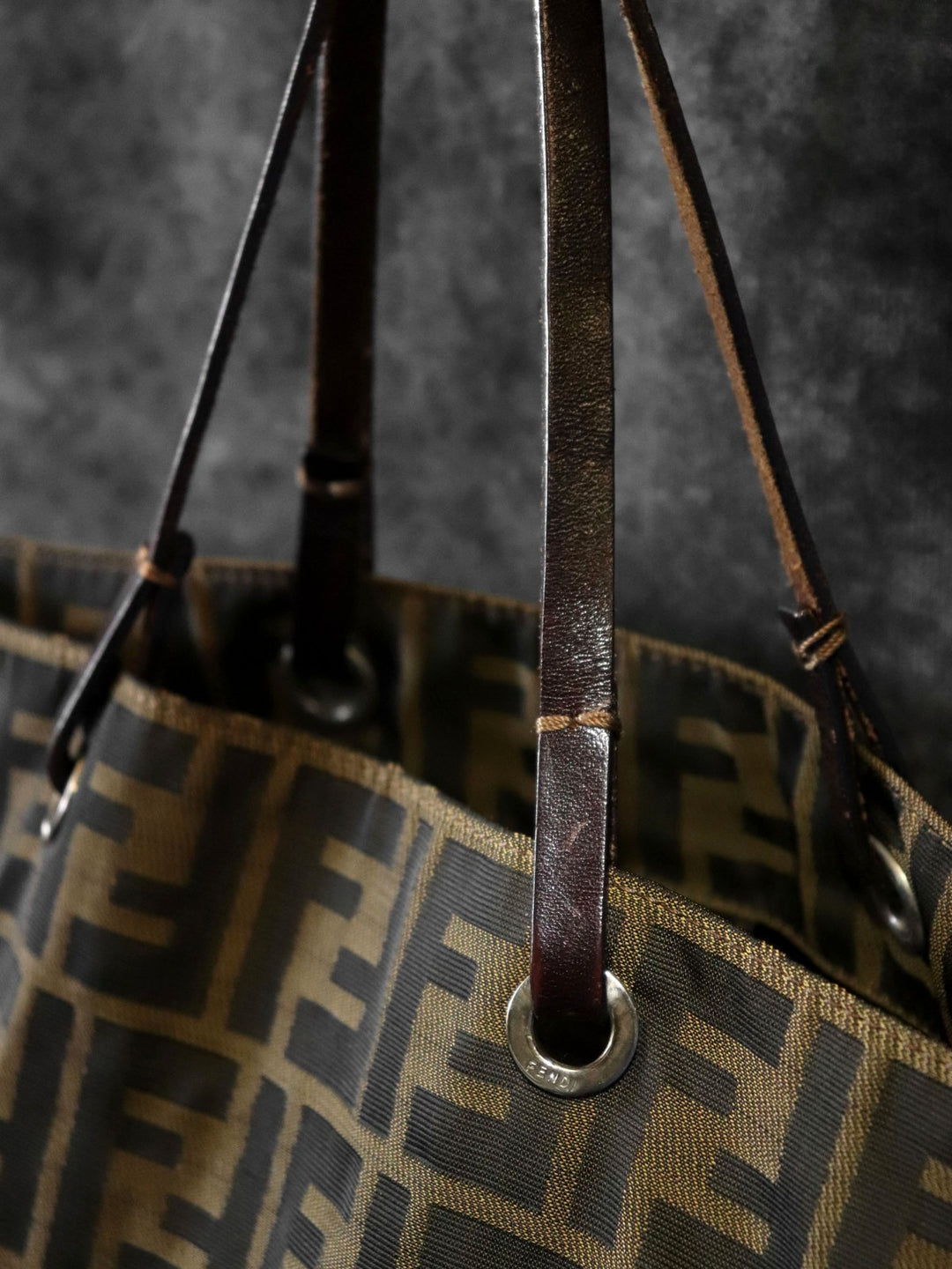 FENDI フェンディ ズッカ 2228 26598 008 トートバッグ ショルダーバッグ ナイロ ブラウン