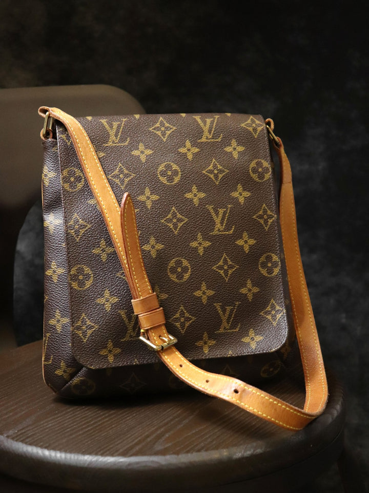 LOUIS VUITTON ルイ・ヴィトン ミュゼットサルサ M51258 ショルダーバッグ モノグラムキャンバス ブラウン レディース