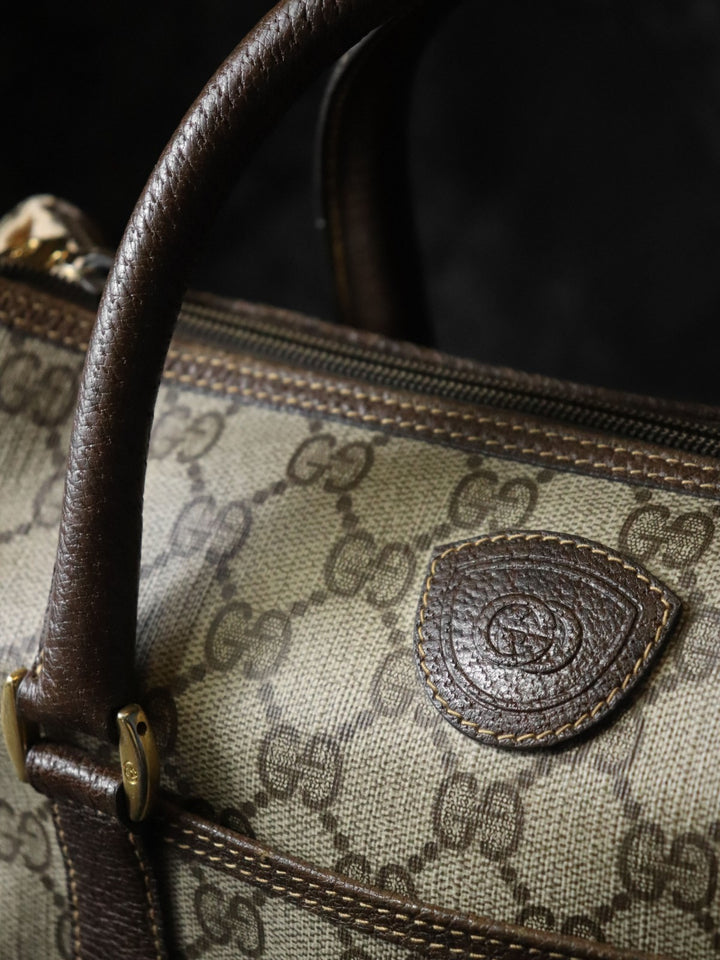 GUCCI グッチ ハンドバッグ GGスプリーム レザー ブラウン オールド ヴィンテージ