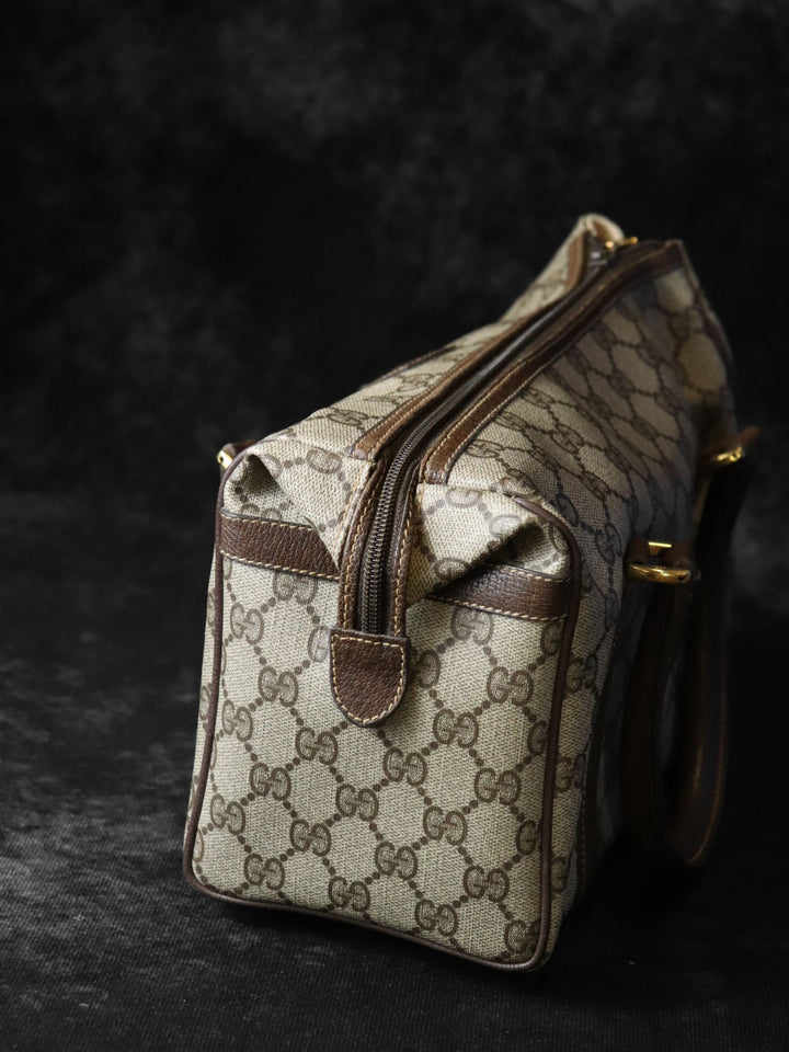 GUCCI グッチ ハンドバッグ GGスプリーム レザー ブラウン オールド ヴィンテージ