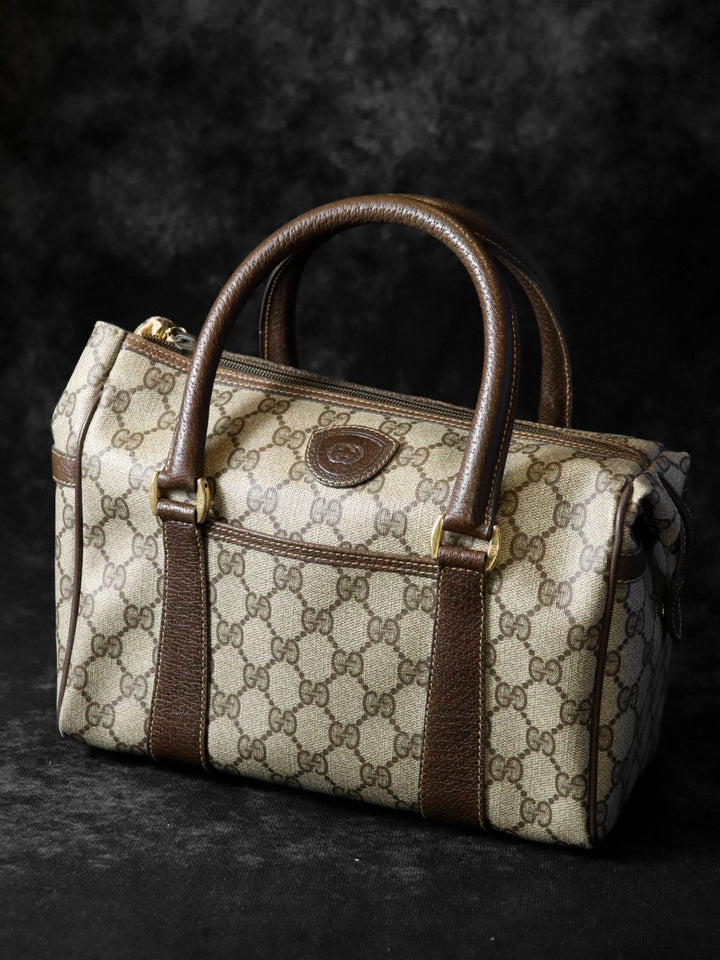 GUCCI グッチ ハンドバッグ GGスプリーム レザー ブラウン オールド ヴィンテージ
