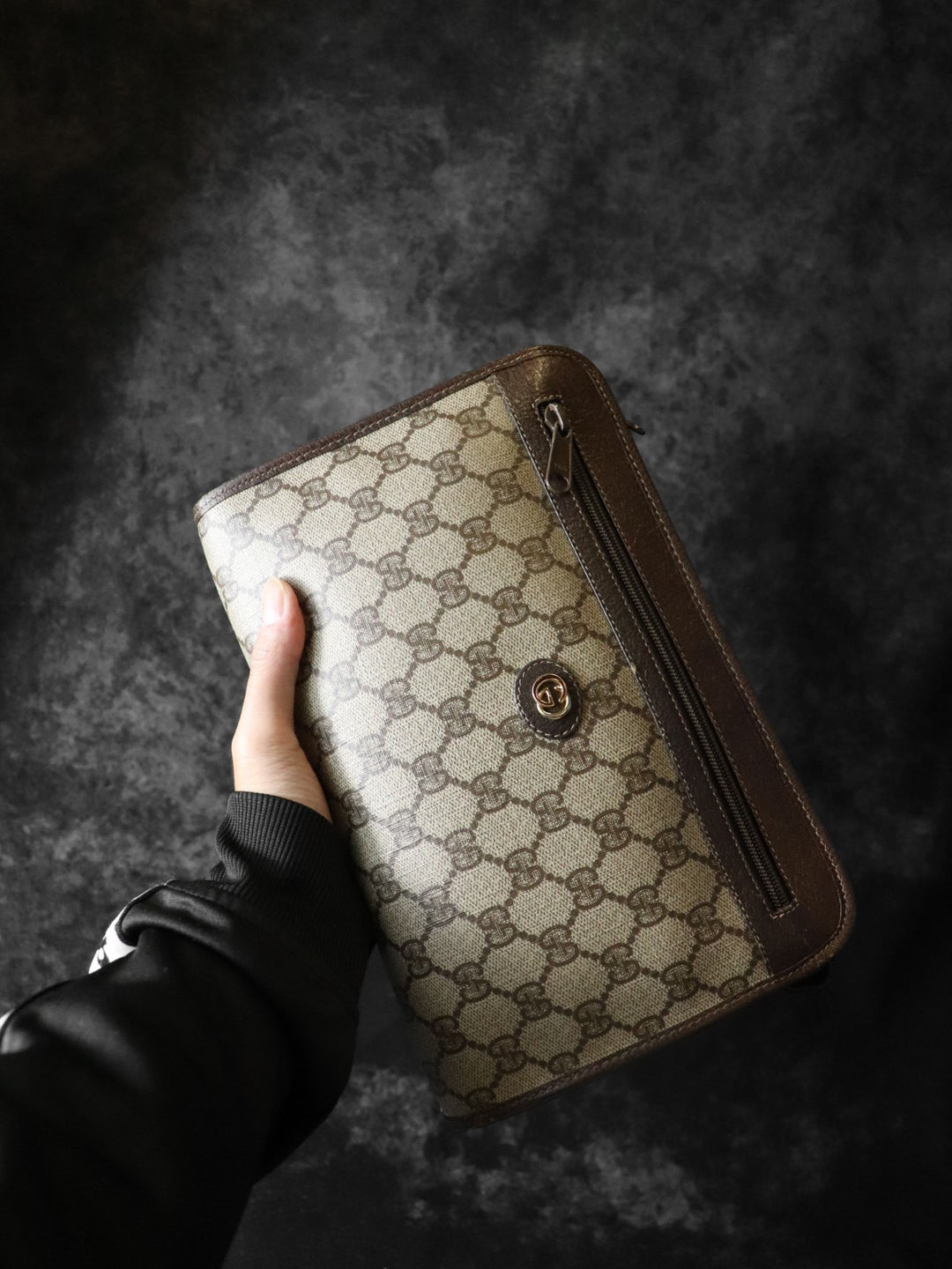GUCCI オールドグッチ クラッチバッグ ポーチ セカンドバッグ PVC GGスプリーム ヴィンテージ