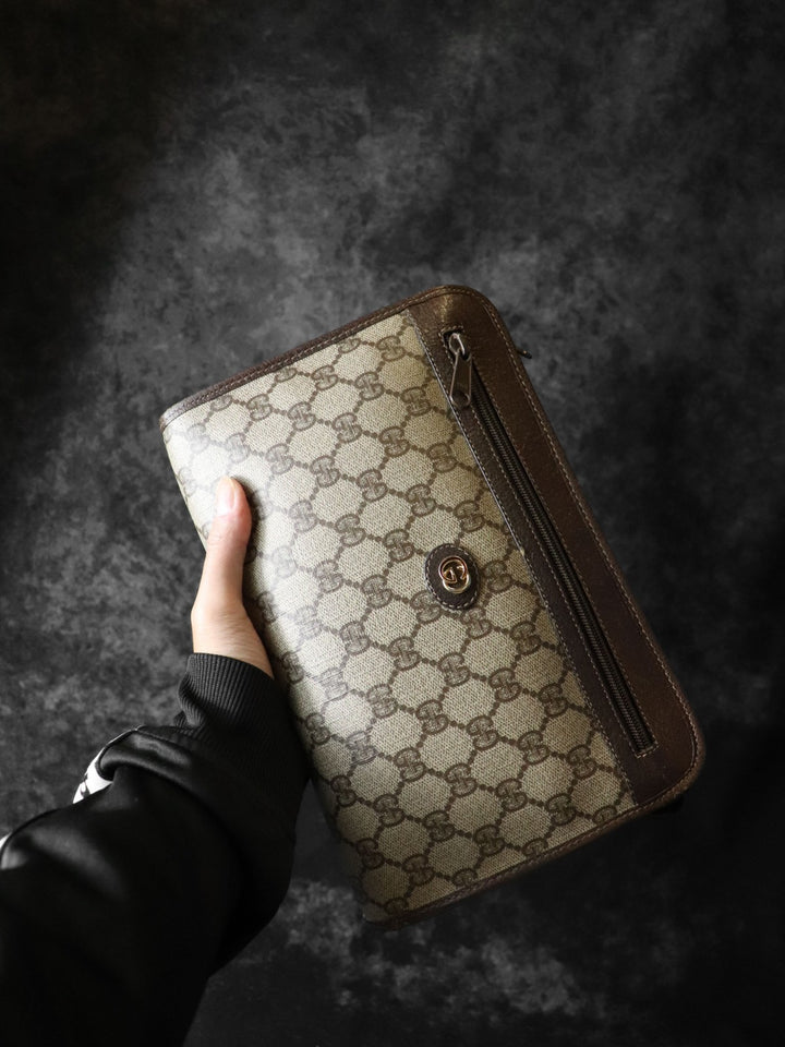 GUCCI オールドグッチ クラッチバッグ ポーチ セカンドバッグ PVC GGスプリーム ヴィンテージ