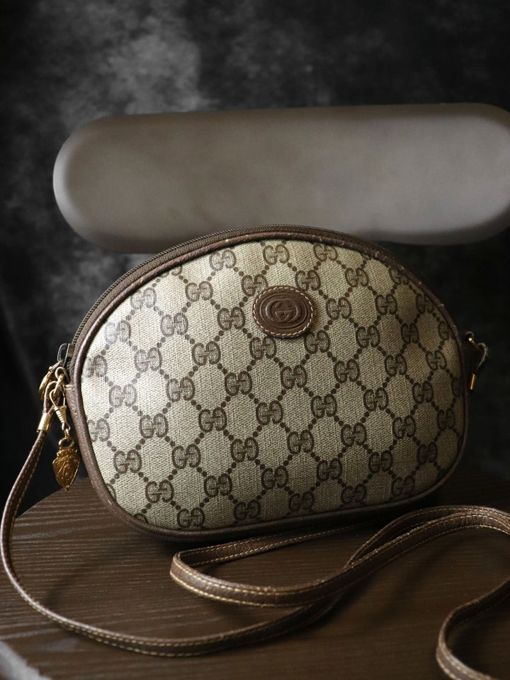GUCCI グッチ ショルダーバッグ ポシェット ミニバッグ GGスプリーム ブラウン オールド ヴィンテージ
