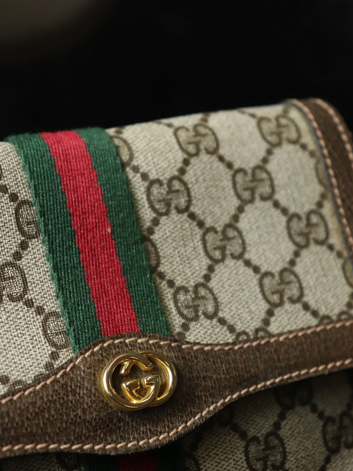 GUCCI グッチ ポーチ クラッチバッグ GGスプリーム シェリー オールドグッチ ヴィンテージ