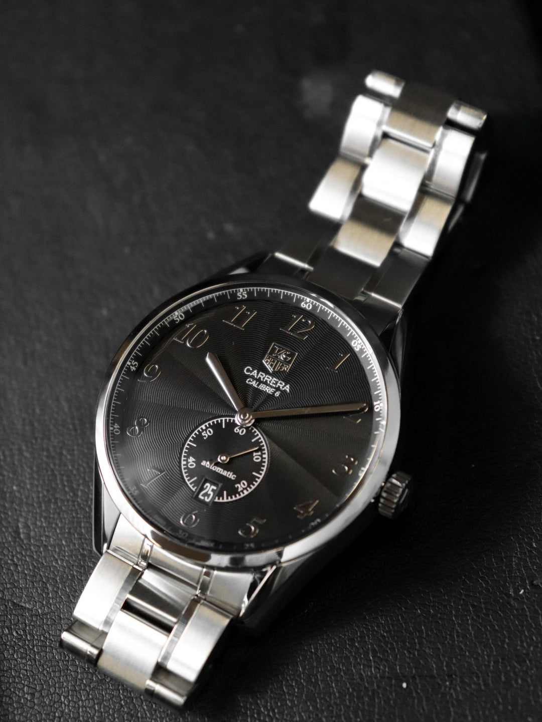 TAG HEUER タグホイヤー WAS2110.BA0732 カレラ ヘリテージ キャリバー6 腕時計 自動巻 ブラック 腕時計