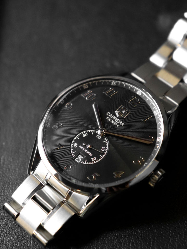 TAG HEUER タグホイヤー WAS2110.BA0732 カレラ ヘリテージ キャリバー6 腕時計 自動巻 ブラック 腕時計
