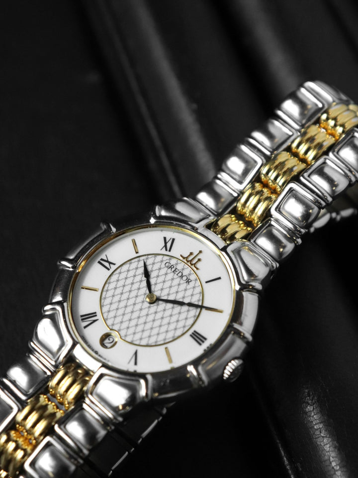 SEIKO セイコー 腕時計 クレドール エントラータ 9579-6000 クォーツ SS ホワイト ゴールド ブランド