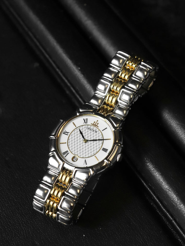 SEIKO セイコー 腕時計 クレドール エントラータ 9579-6000 クォーツ SS ホワイト ゴールド ブランド