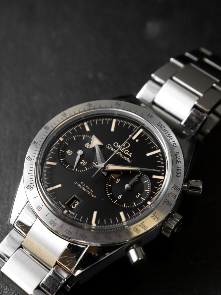 OMEGA オメガ 331.10.42.51.01.002 スピードマスター'57 コーアクシャル クロノグラフ 腕時計 自動巻き ブラック シルバー 腕時計