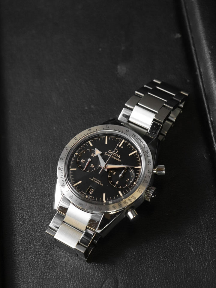 OMEGA オメガ 331.10.42.51.01.002 スピードマスター'57 コーアクシャル クロノグラフ 腕時計 自動巻き ブラック シルバー 腕時計