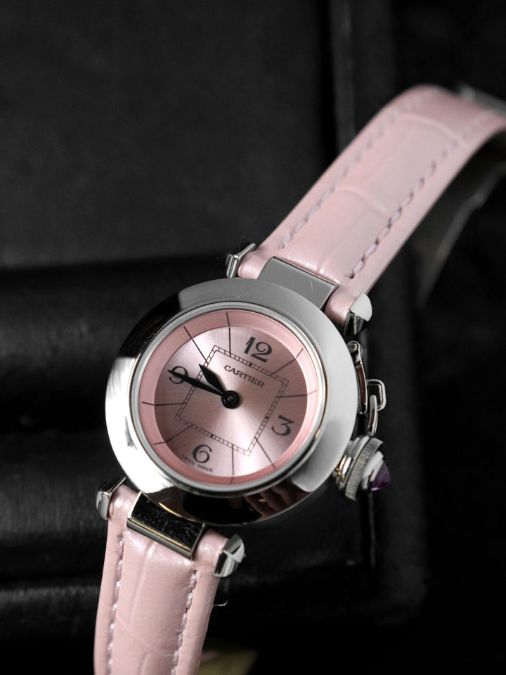 美品 Cartier カルティエ W3140026 ミスパシャ 腕時計 クォーツ ピンク