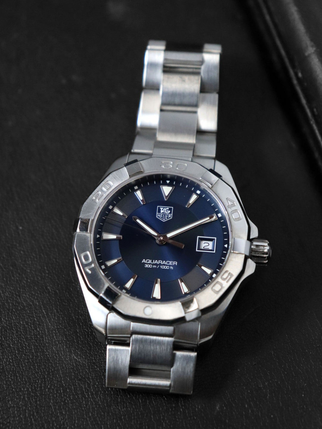 TAG HEUER タグホイヤー WAY1112.BA0928 アクアレーサー 腕時計 QZ ネイビー メンズ
