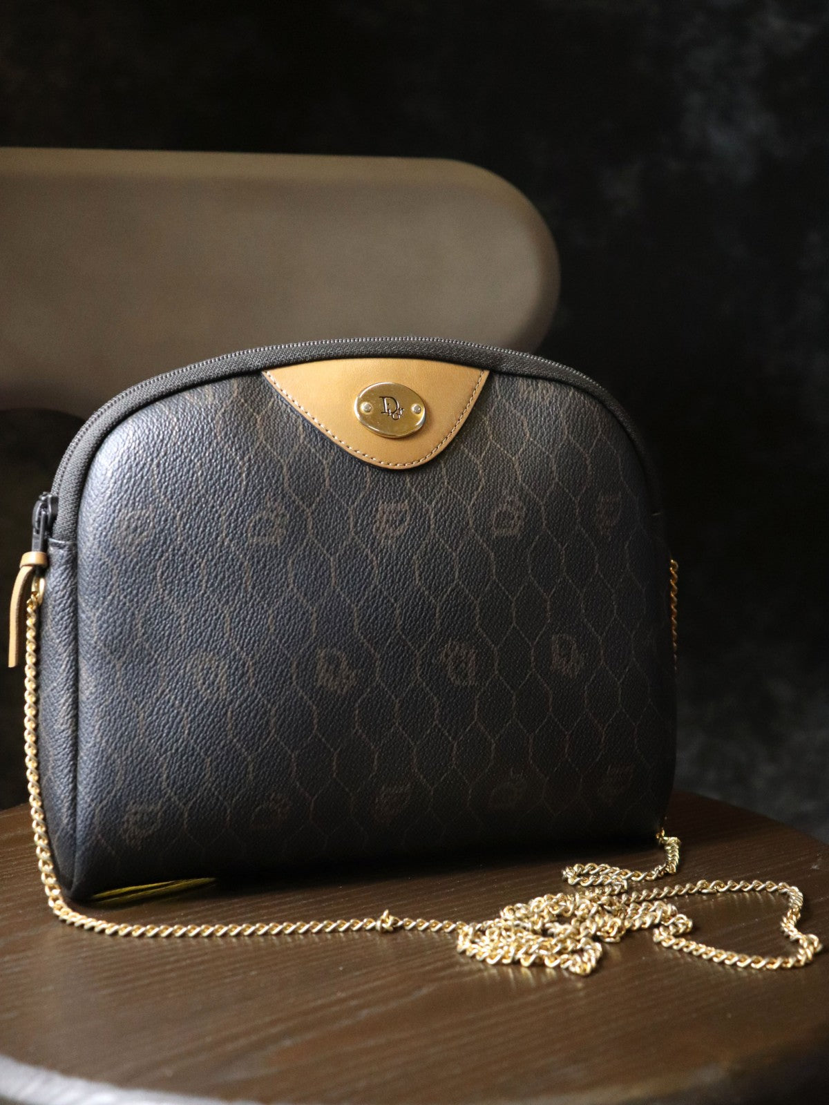 Christian Dior クリスチャンディオール ハニカム チェーンショルダー