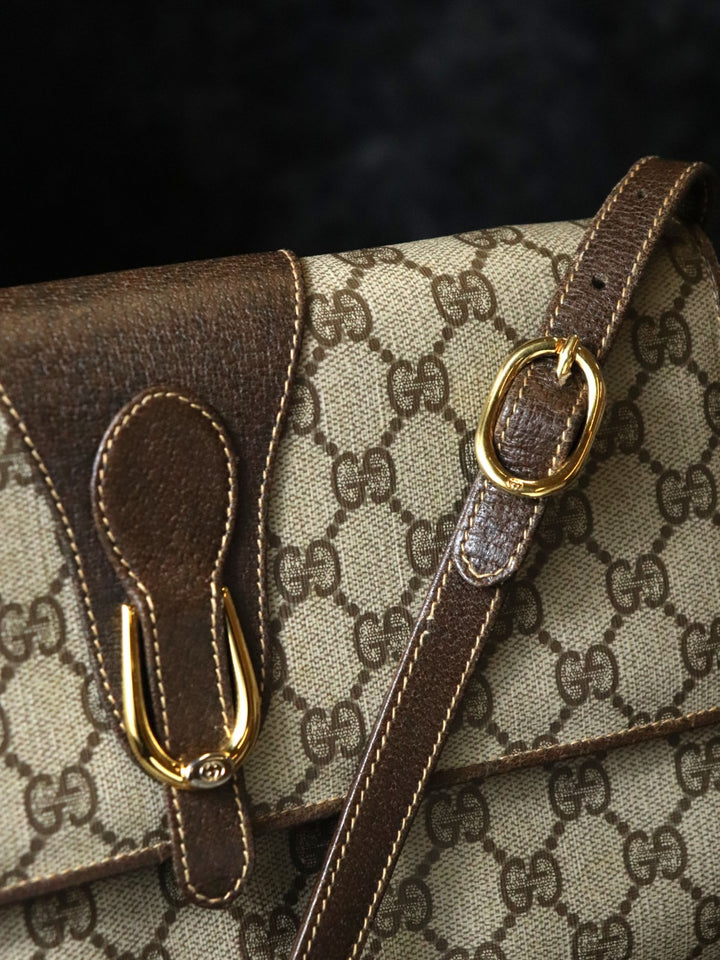 GUCCI グッチ 904 02 050 ショルダーバッグ GGスプリームキャンバス オールドグッチ ブラウン レディース