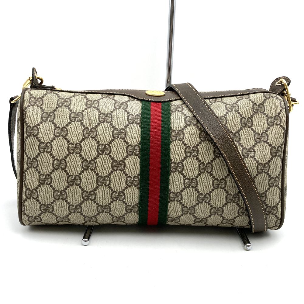 GUCCI グッチ GGスプリーム シェリー ショルダーバッグ ブラウン オールド ヴィンテージ