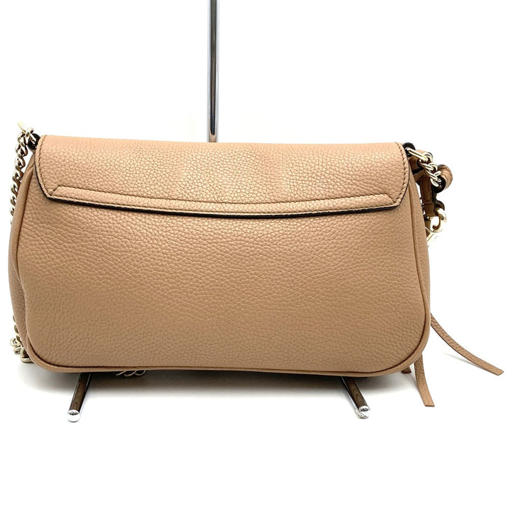 美品 GUCCI グッチ 536224 ショルダーバッグ チェーンバッグ ソーホー レザー ベージュ