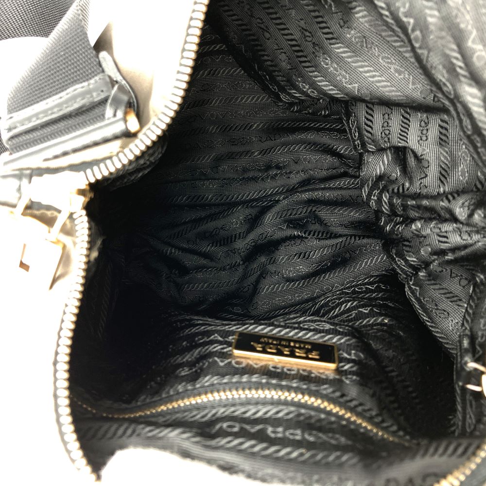 PRADA プラダ BT0220 ショルダーバッグ ナイロン 鍵付 カーキ ブラウン ヴィンテージ