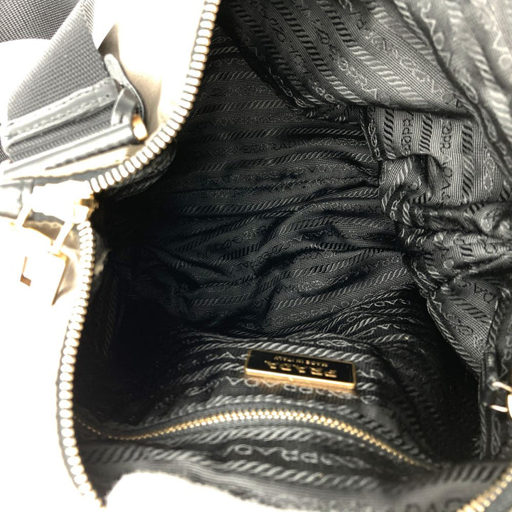 PRADA プラダ BT0220 ショルダーバッグ ナイロン 鍵付 カーキ ブラウン ヴィンテージ