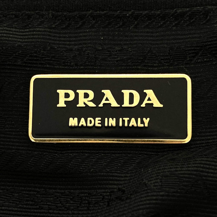 PRADA プラダ BT0220 ショルダーバッグ ナイロン 鍵付 カーキ ブラウン ヴィンテージ