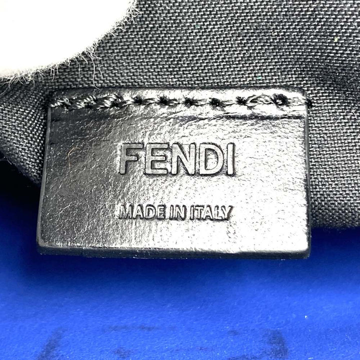 FENDI フェンディ 7VA350 ボキャブラリー クラッチバッグ THINK FENDI セカンドバッグ ポーチ ブルー レザー