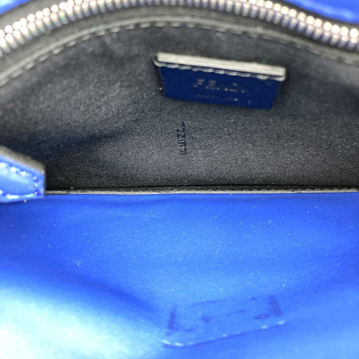 FENDI フェンディ 7VA350 ボキャブラリー クラッチバッグ THINK FENDI セカンドバッグ ポーチ ブルー レザー