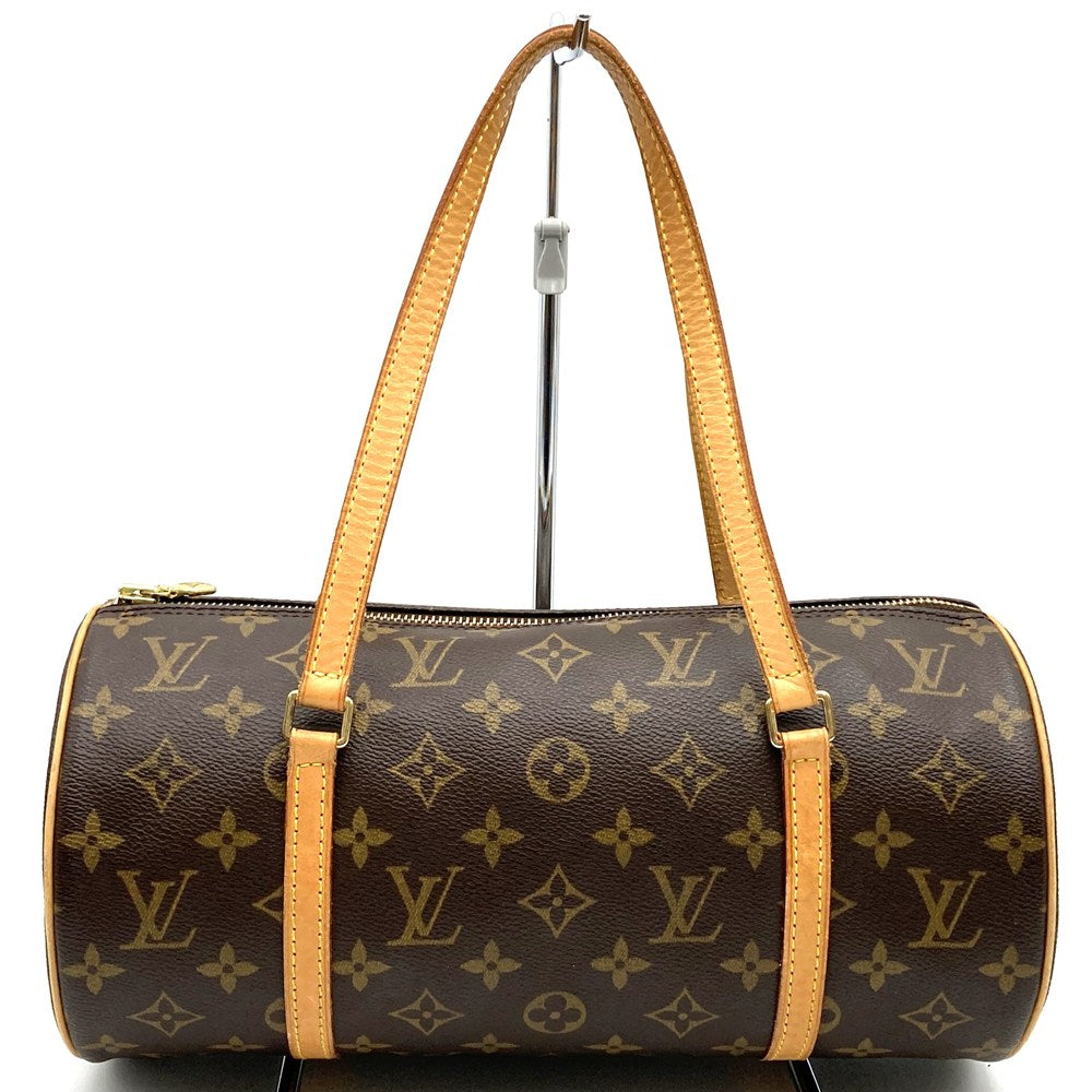 ポーチ付き LOUIS VUITTON ルイ・ヴィトン M51385 パピヨン30 ショルダーバッグ ブラウン モノグラム
