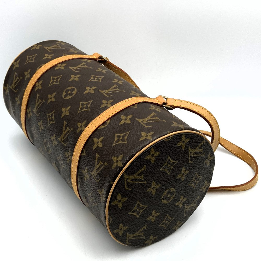 ポーチ付き LOUIS VUITTON ルイ・ヴィトン M51385 パピヨン30 ショルダーバッグ ブラウン モノグラム