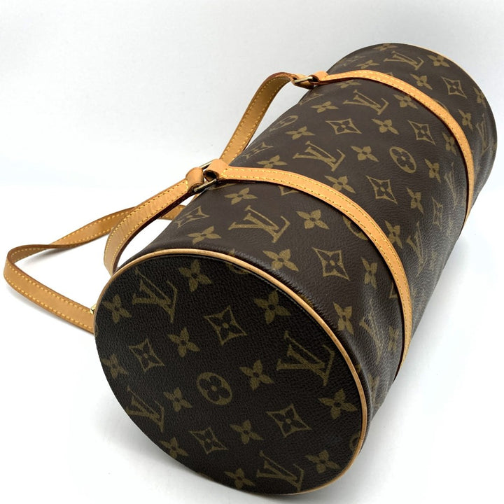 ポーチ付き LOUIS VUITTON ルイ・ヴィトン M51385 パピヨン30 ショルダーバッグ ブラウン モノグラム