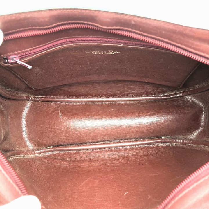 Dior ディオール ショルダーバッグ レザー レッド ボルドー ヴィンテージ オールド