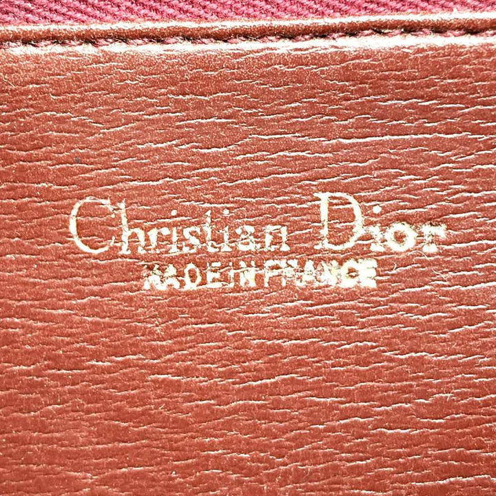 Dior ディオール ショルダーバッグ レザー レッド ボルドー ヴィンテージ オールド