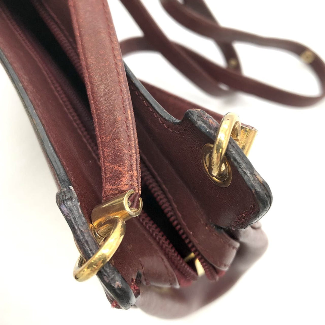 Dior ディオール ショルダーバッグ レザー レッド ボルドー ヴィンテージ オールド
