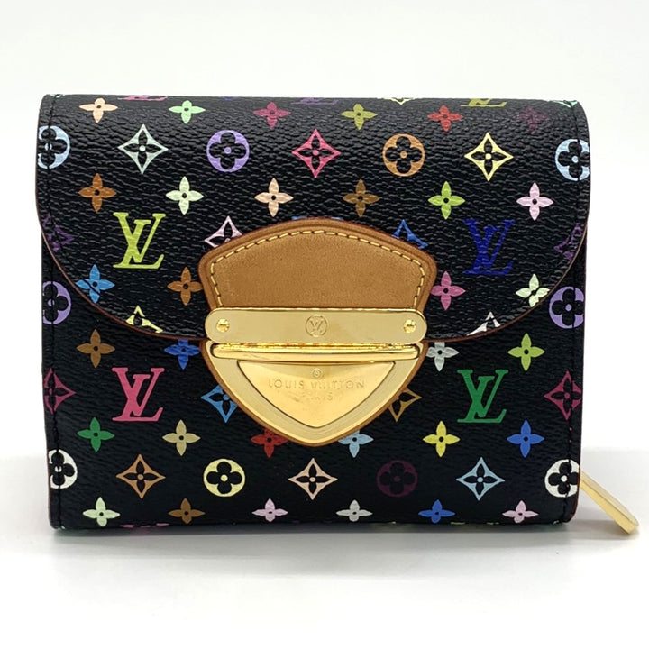 LOUIS VUITTON ルイ・ヴィトン ポルトフォイユ ジョイ M60282 三つ折り財布 モノグラムマルチカラー ブラック