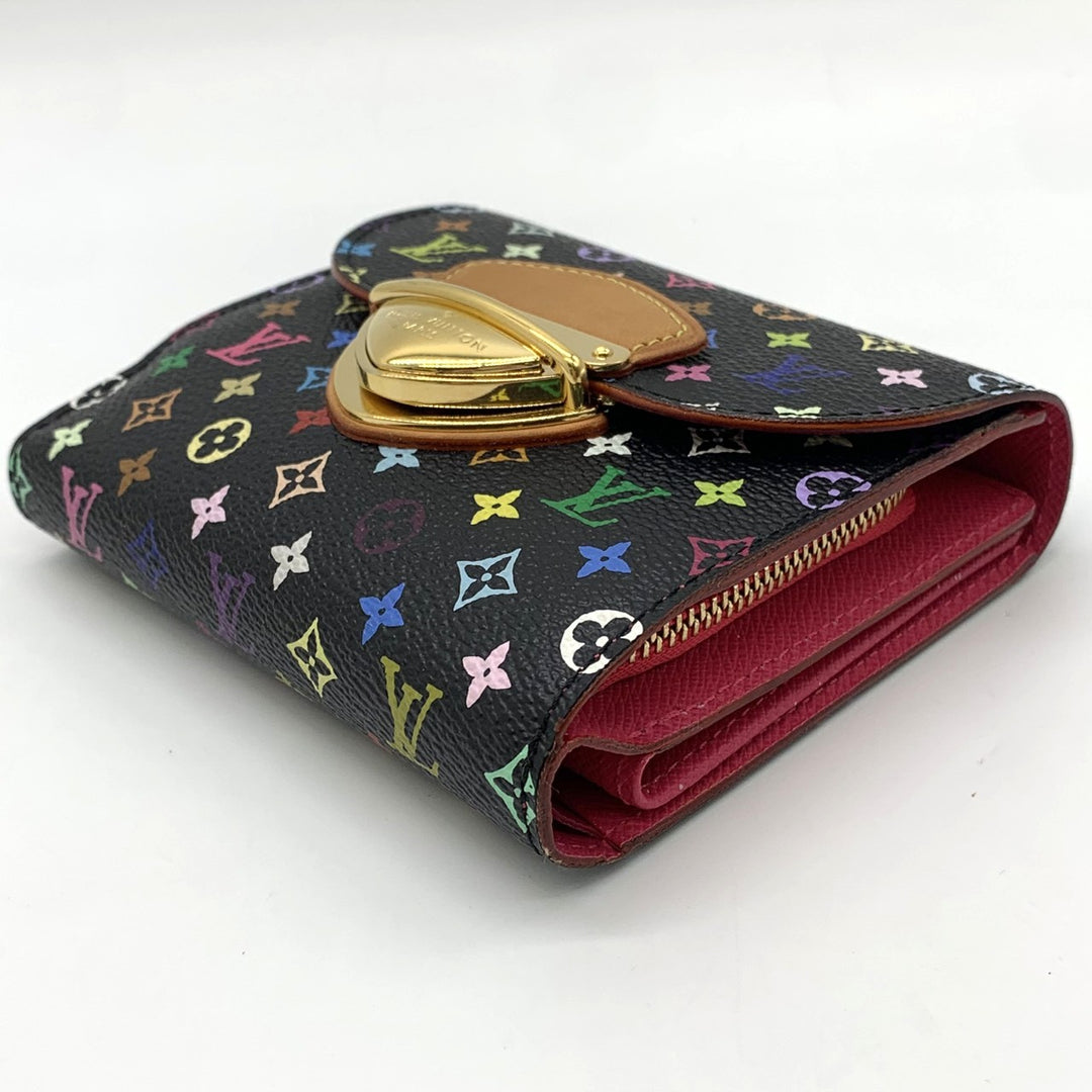 LOUIS VUITTON ルイ・ヴィトン ポルトフォイユ ジョイ M60282 三つ折り財布 モノグラムマルチカラー ブラック