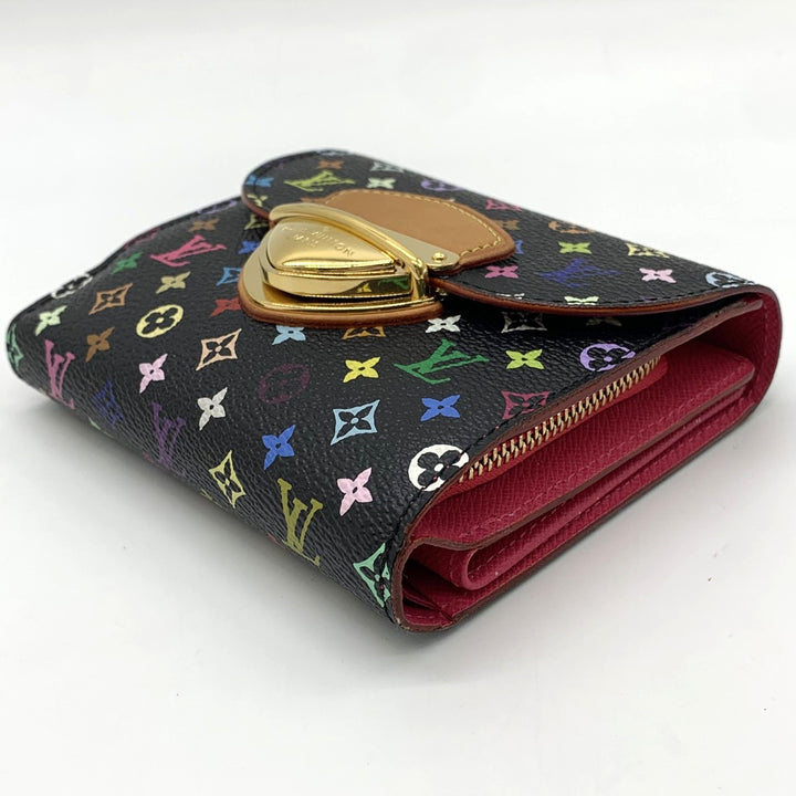 LOUIS VUITTON ルイ・ヴィトン ポルトフォイユ ジョイ M60282 三つ折り財布 モノグラムマルチカラー ブラック
