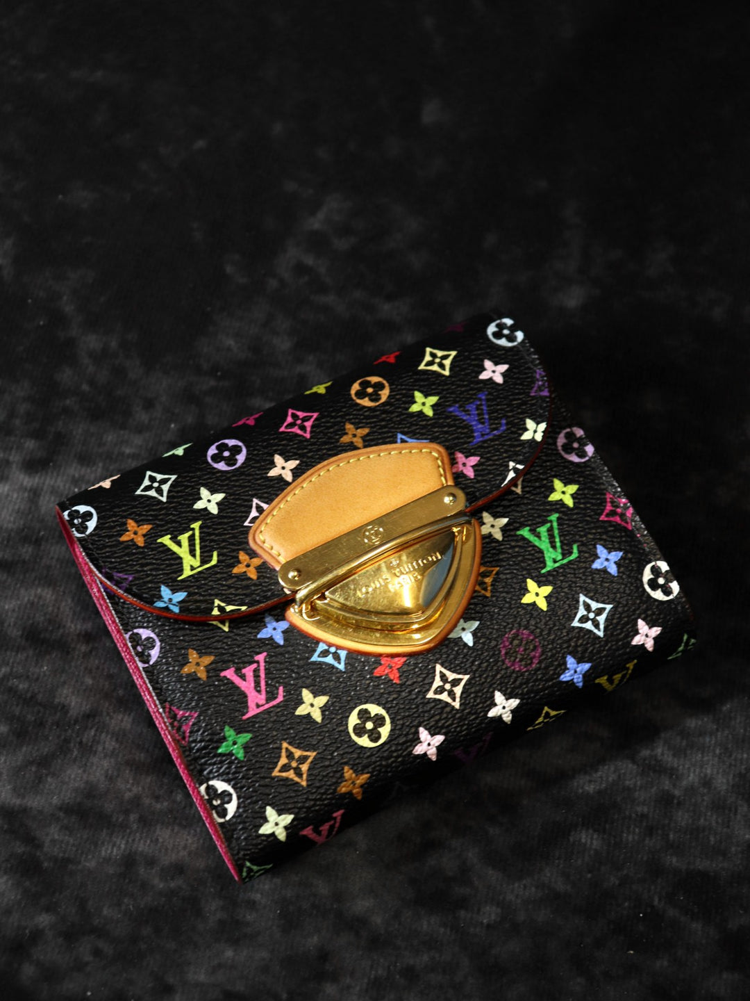 LOUIS VUITTON ルイ・ヴィトン ポルトフォイユ ジョイ M60282 三つ折り財布 モノグラムマルチカラー ブラック