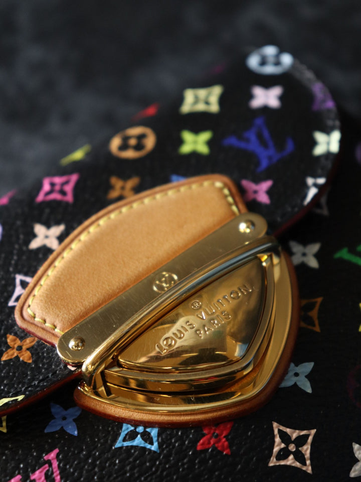 LOUIS VUITTON ルイ・ヴィトン ポルトフォイユ ジョイ M60282 三つ折り財布 モノグラムマルチカラー ブラック