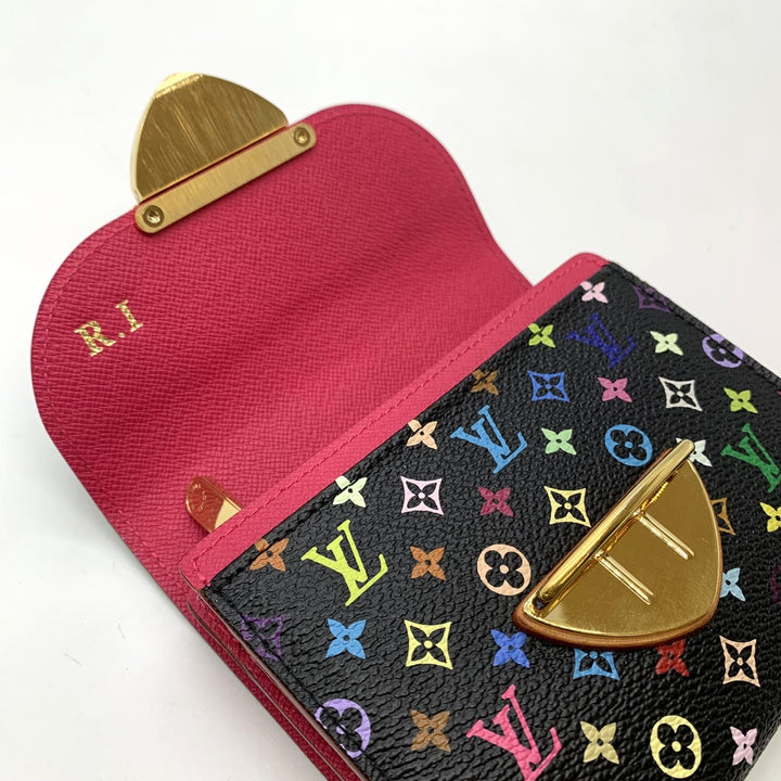 LOUIS VUITTON ルイ・ヴィトン ポルトフォイユ ジョイ M60282 三つ折り財布 モノグラムマルチカラー ブラック