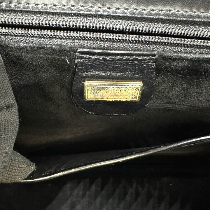 GUCCI グッチ 000 46 バンブー ハンドバッグ レザー ブラック オールドグッチ ヴィンテージ