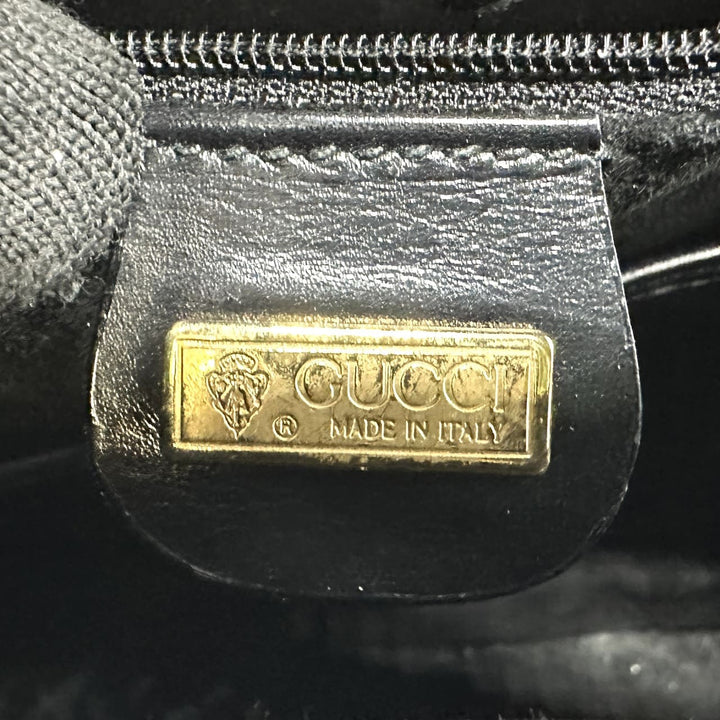 GUCCI グッチ 000 46 バンブー ハンドバッグ レザー ブラック オールドグッチ ヴィンテージ