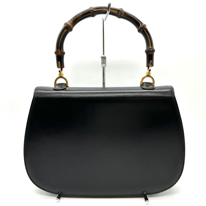GUCCI グッチ 000 46 バンブー ハンドバッグ レザー ブラック オールドグッチ ヴィンテージ