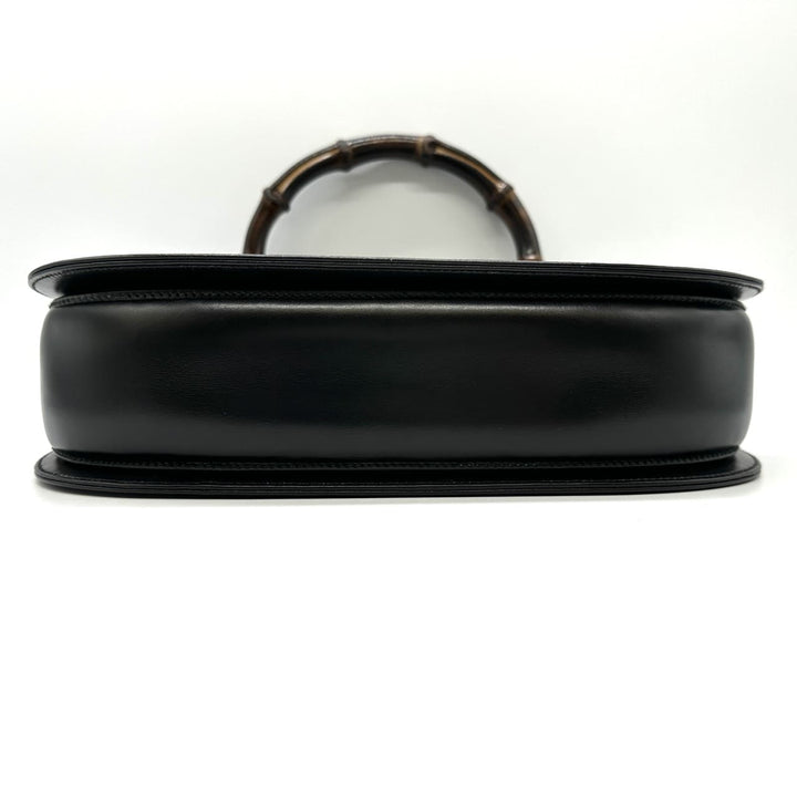 GUCCI グッチ 000 46 バンブー ハンドバッグ レザー ブラック オールドグッチ ヴィンテージ