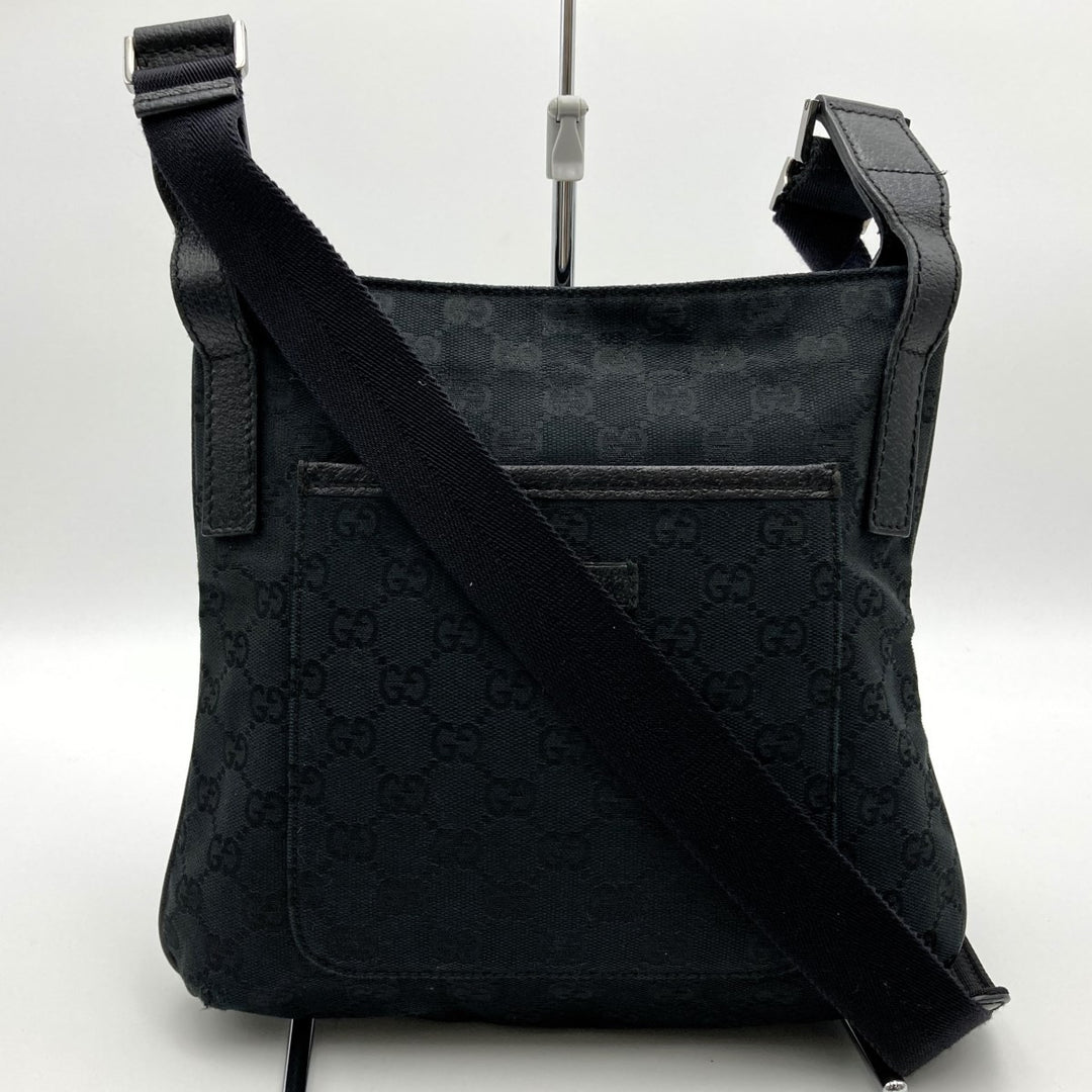 GUCCI グッチ 122793 ショルダーバッグ 斜めがけショルダーバッグ 薄型 ブラック GGライン GGキャンバス