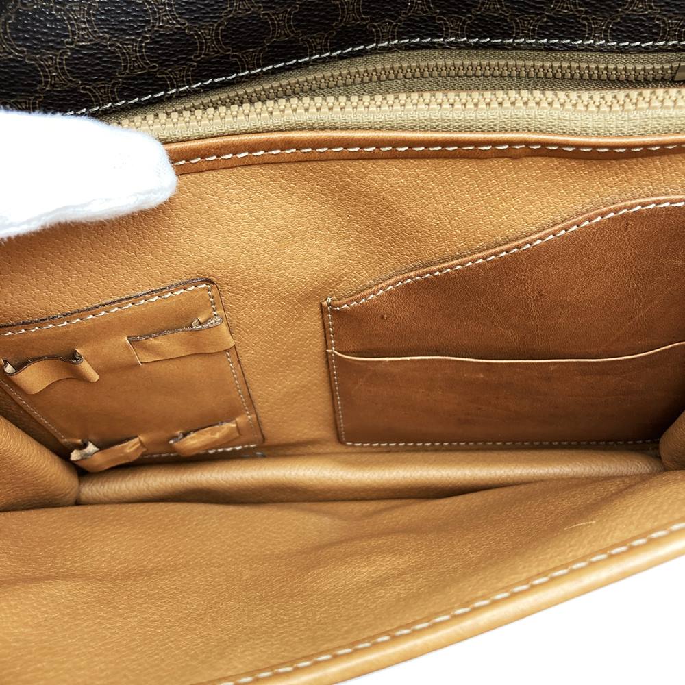 CELINE セリーヌ M08 セカンドバッグ マカダム ブラウン クラッチバッグ 小物入れ PVC