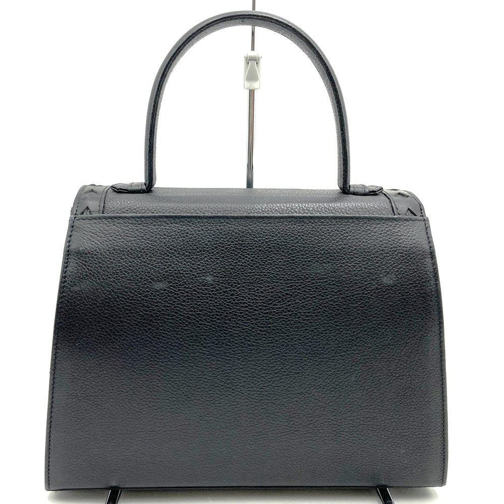 YVES SAINT LAURENT イヴ・サンローラン 2way ハンドバッグ ショルダーバッグ ブラック レザー ヴィンテージ シック レザー