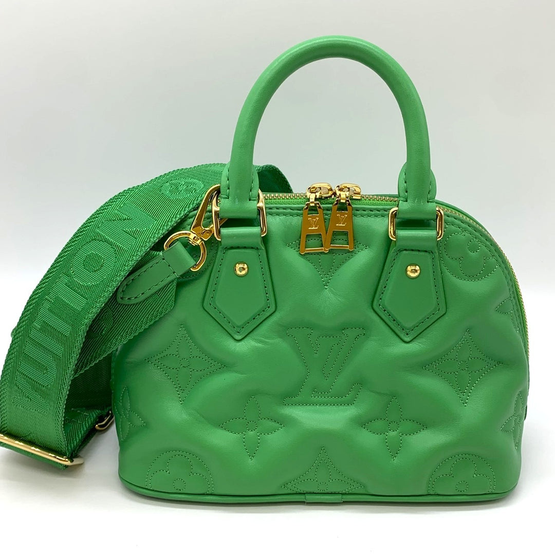 LOUIS VUITTON ルイ・ヴィトン アルマ・ソフトBB M21918 ハンドバッグ ショルダーバッグ2wayミニバッグ バブルグラム カーフレザー グリーン 緑