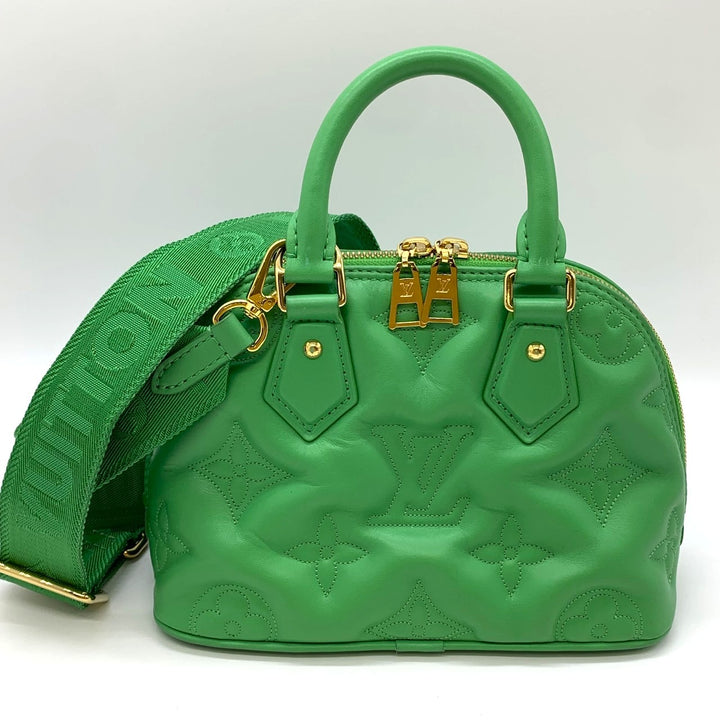 LOUIS VUITTON ルイ・ヴィトン アルマ・ソフトBB M21918 ハンドバッグ ショルダーバッグ2wayミニバッグ バブルグラム カーフレザー グリーン 緑
