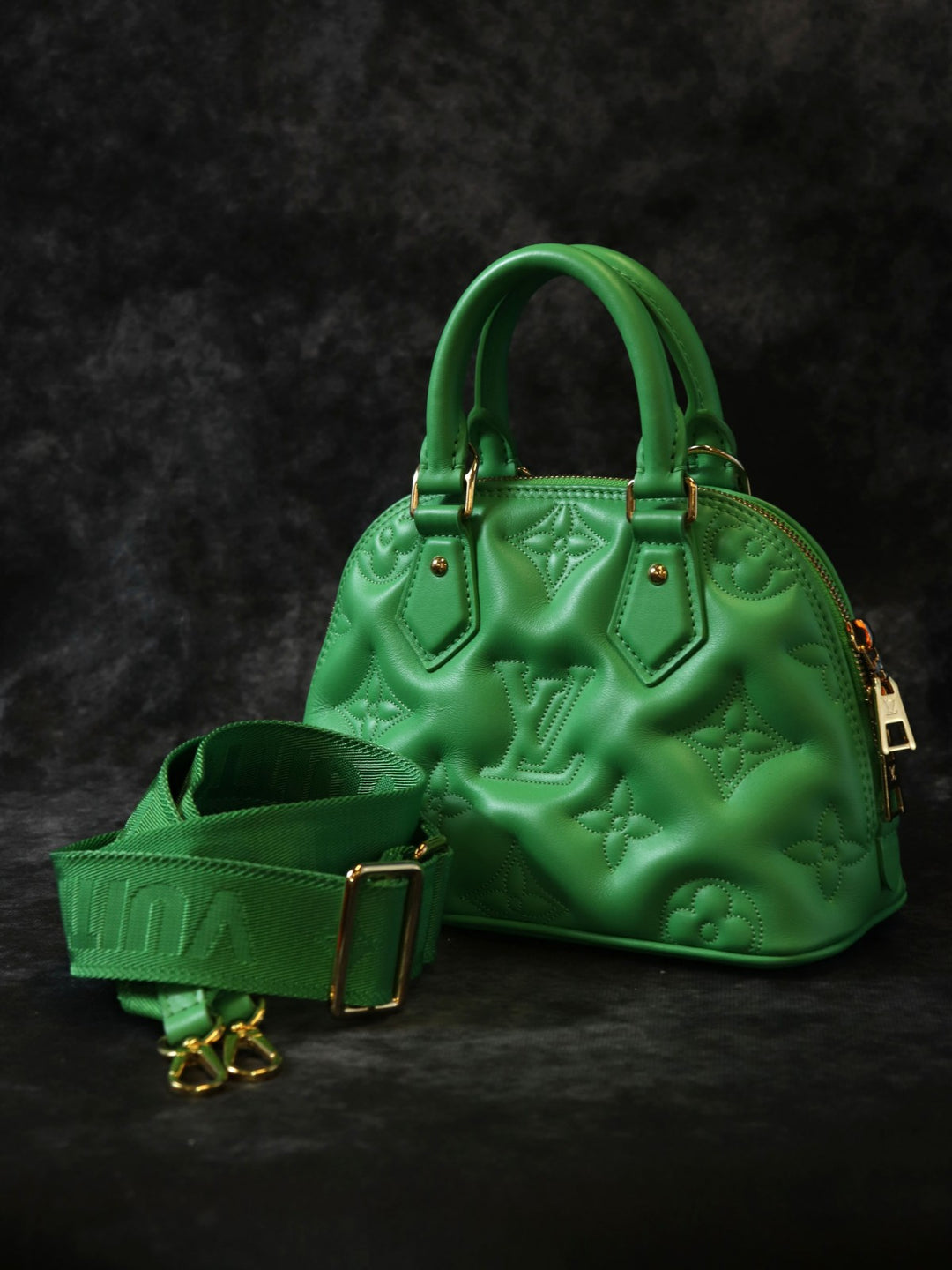 LOUIS VUITTON ルイ・ヴィトン アルマ・ソフトBB M21918 ハンドバッグ ショルダーバッグ2wayミニバッグ バブルグラム カーフレザー グリーン 緑