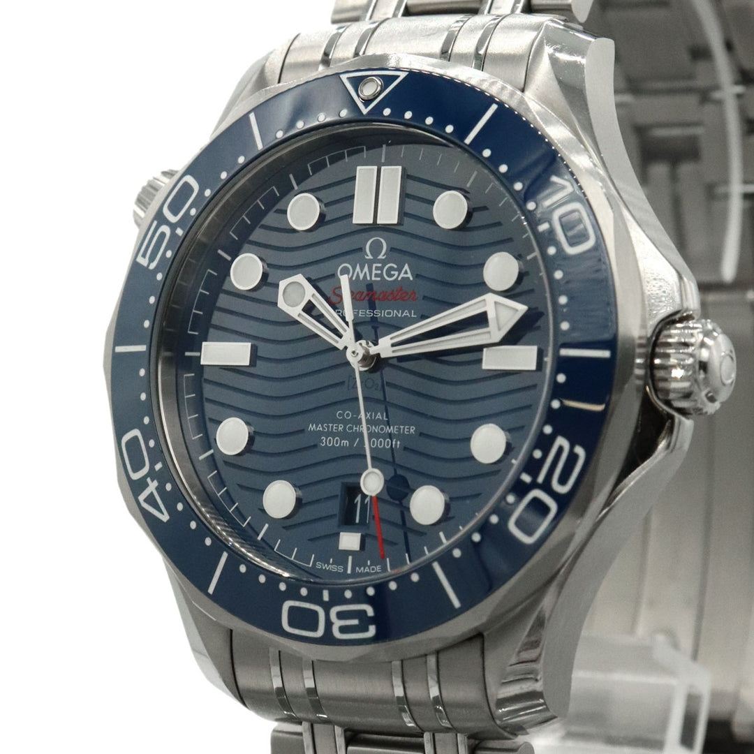 美品 OMEGA オメガ シーマスター ダイバー 300M 210.30.42.20.03.001 腕時計 自動巻き ブルー